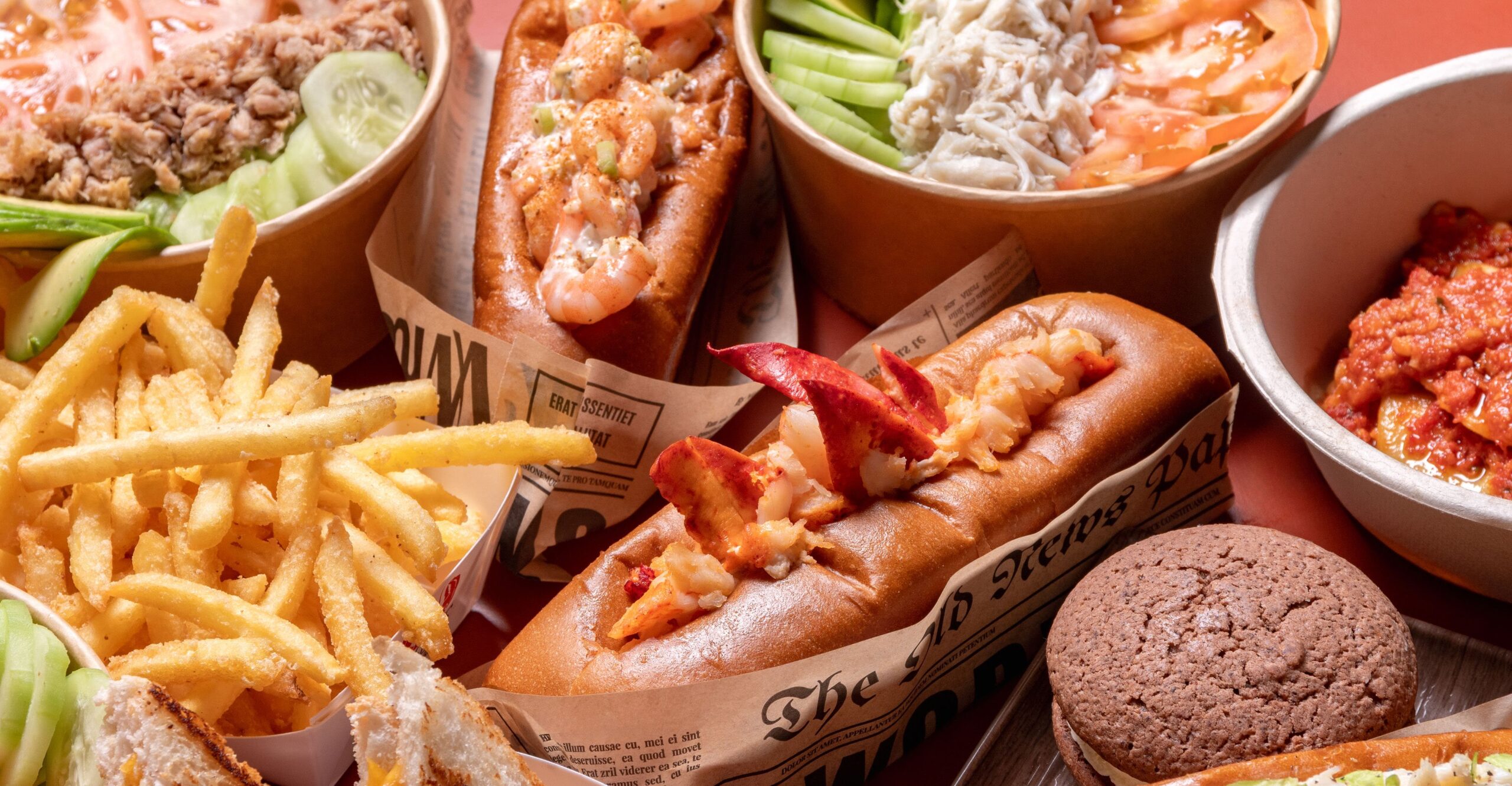 Menu di lobster roll e contorni Mason's